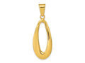 FJC Finejewelers 14 kt Yellow Gold Fancy Polished Hollow Oval Charm 33 x 15 mm