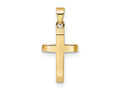 FJC Finejewelers 14 kt Yellow Gold Polished Tapered Ends Hollow Cross Charm 19 x 9 mm