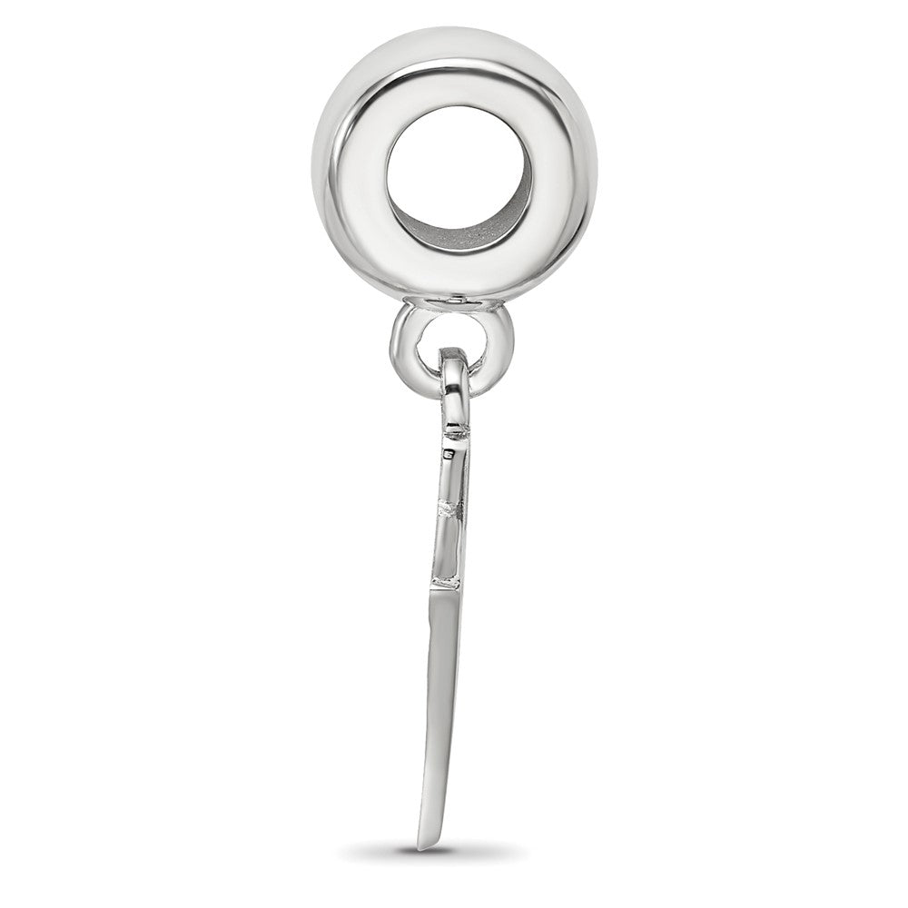 LogoArt 925 Sterling Silver Rhodium Plated Kappa Alpha Theta Kite Bead
