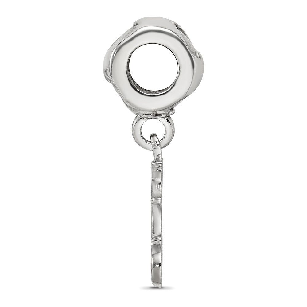 LogoArt 925 Sterling Silver Rhodium Plated Kappa Alpha Theta Vertical Letters Heart B