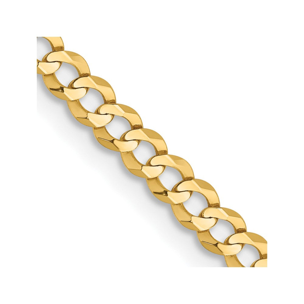 FJC Finejewelers 14 kt Yellow Gold Link Lightweight Flat Cuban Chain 22 Inches x 3.1 mm