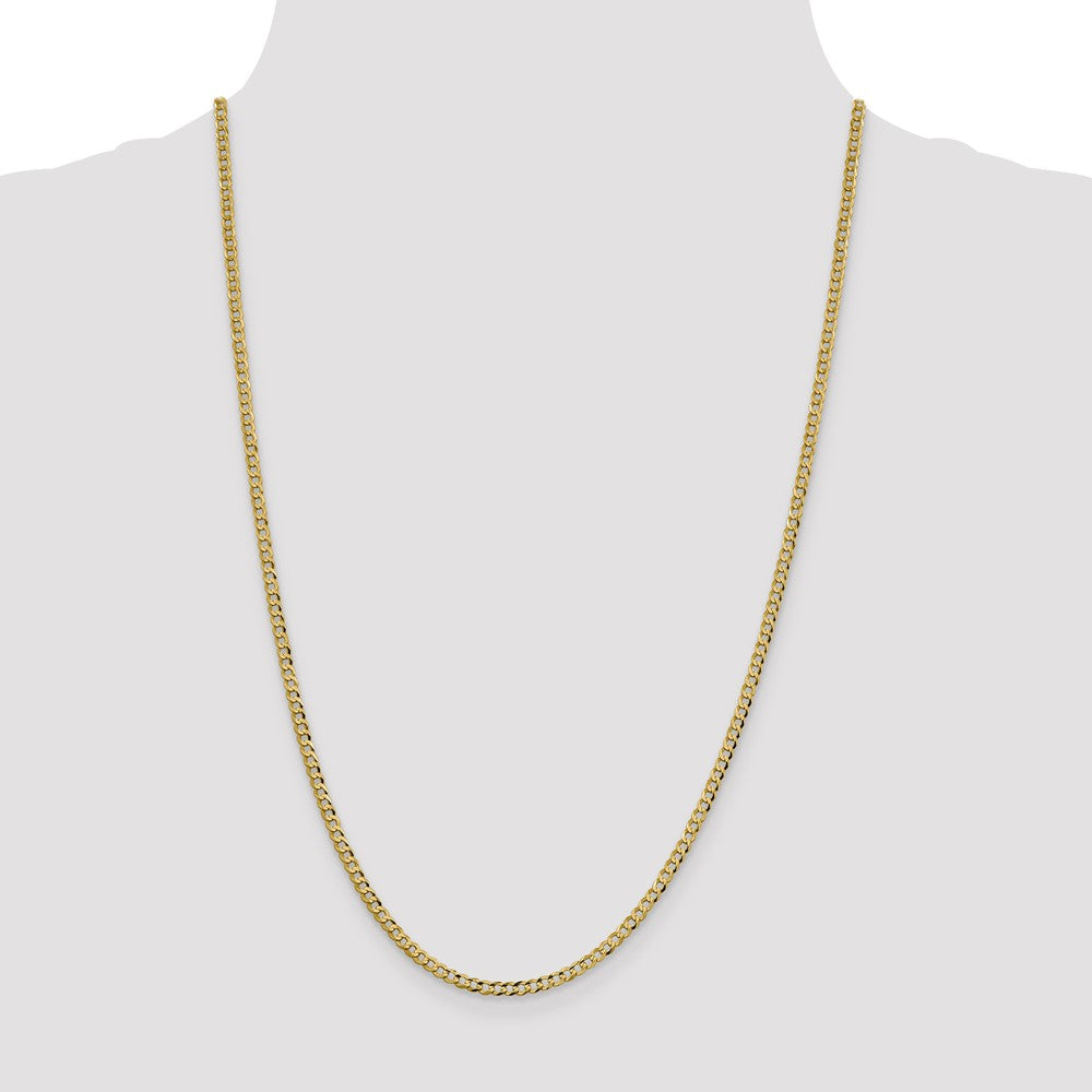 FJC Finejewelers 14 kt Yellow Gold Link Lightweight Flat Cuban Chain 22 Inches x 3.1 mm
