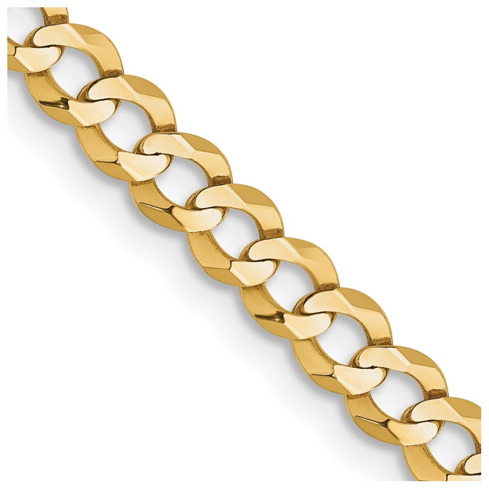 FJC Finejewelers 14 kt Yellow Gold Curb Lightweight Flat Cuban Chain 22 Inches x 3.7 mm