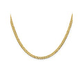 FJC Finejewelers 14 kt Yellow Gold Curb Lightweight Flat Cuban Chain 26 Inches x 3.7 mm