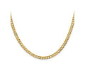 FJC Finejewelers 14 kt Yellow Gold Curb Lightweight Flat Cuban Chain 22 Inches x 4.7 mm
