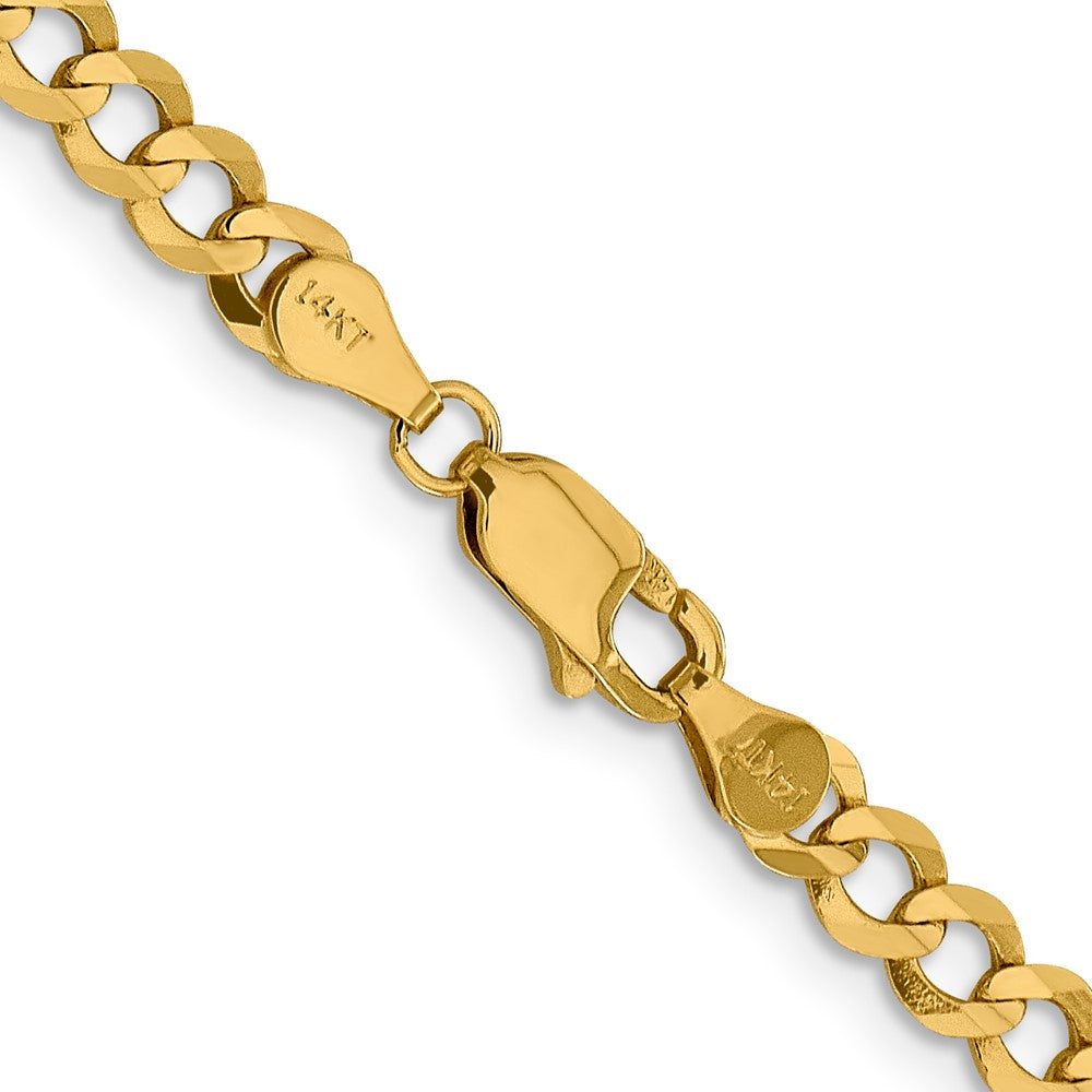 FJC Finejewelers 14 kt Yellow Gold Curb Lightweight Flat Cuban Chain 26 Inches x 4.7 mm