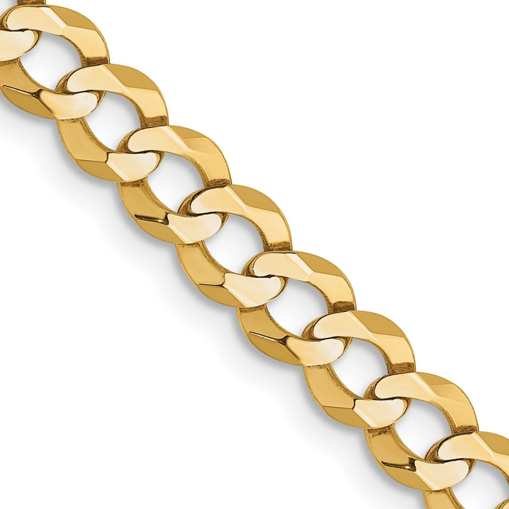 FJC Finejewelers 14 kt Yellow Gold Curb Lightweight Flat Cuban Chain 26 Inches x 4.7 mm