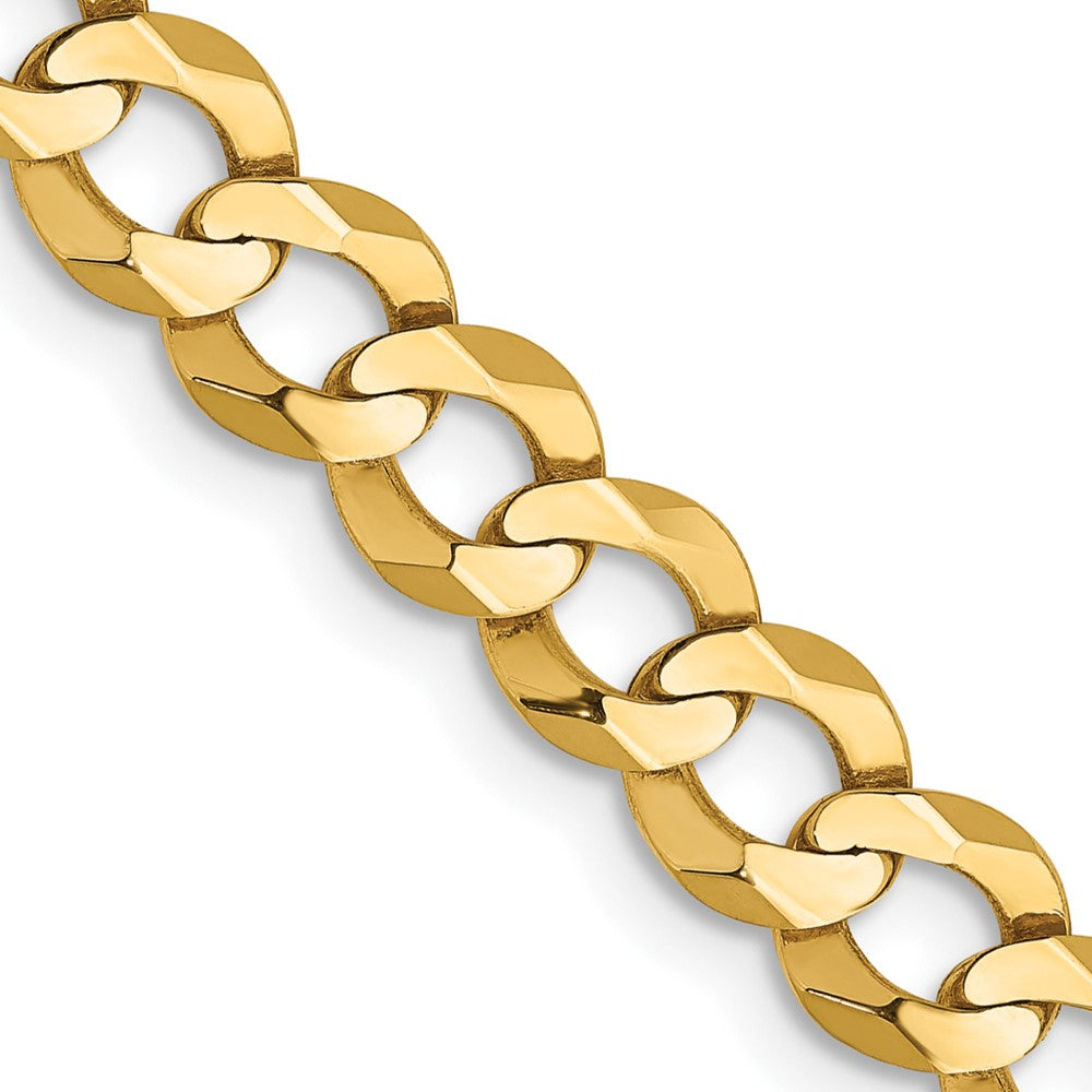 FJC Finejewelers 14 kt Yellow Gold Curb Lightweight Flat Cuban Chain Bracelet 9 Inches x 7.2 mm