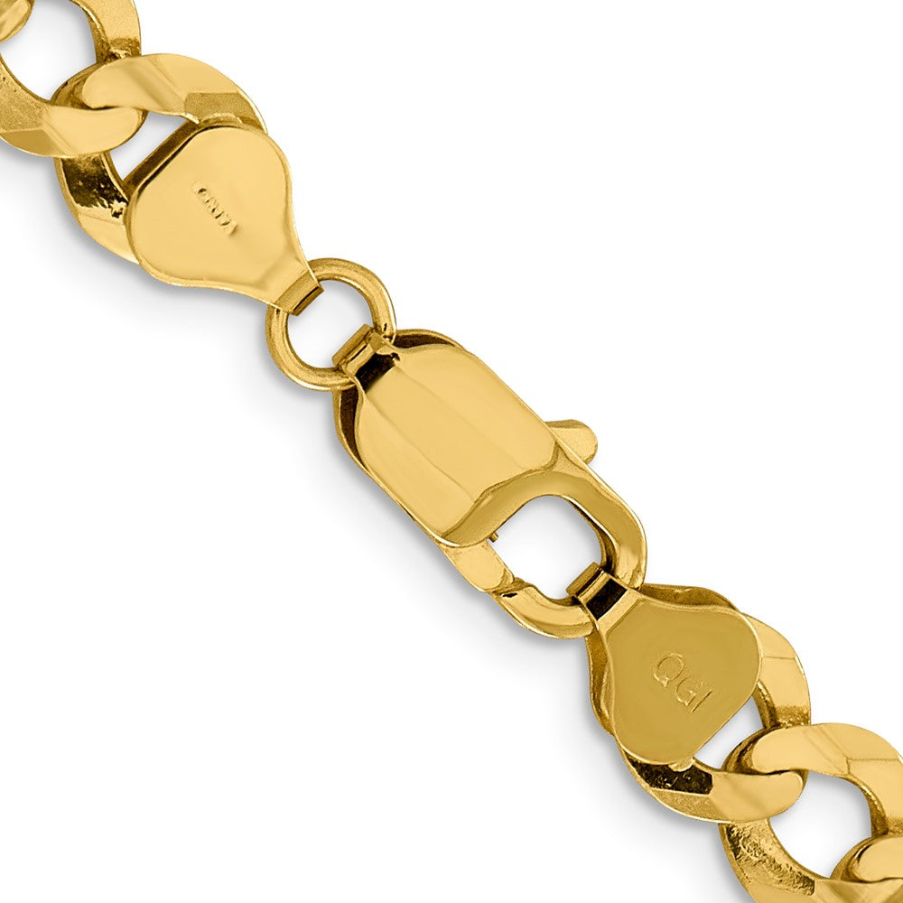 FJC Finejewelers 14 kt Yellow Gold Curb Lightweight Flat Cuban Chain Bracelet 9 Inches x 8.3 mm