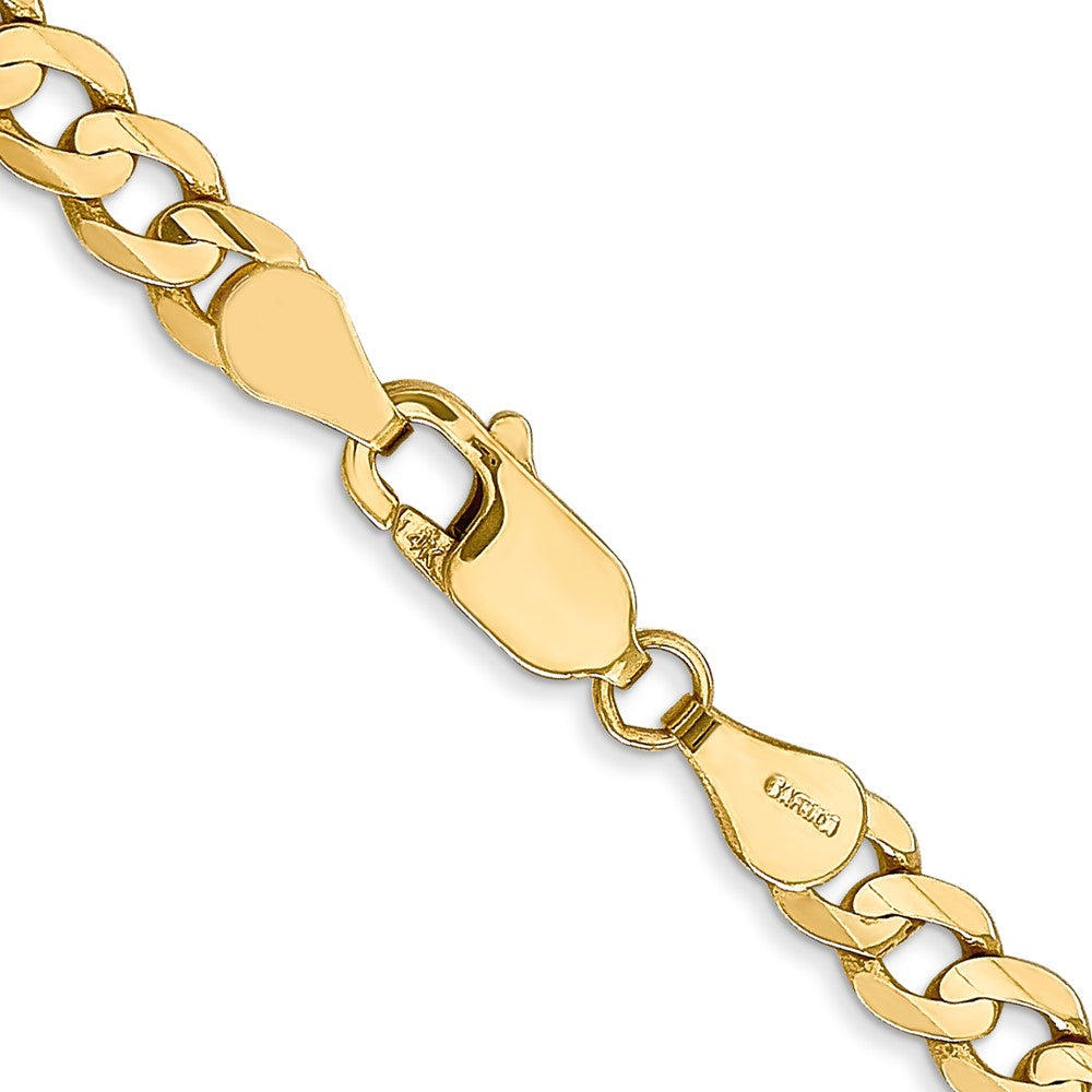 FJC Finejewelers 14 kt Yellow Gold Open Concave Curb Chain 28 Inches x 4.5 mm