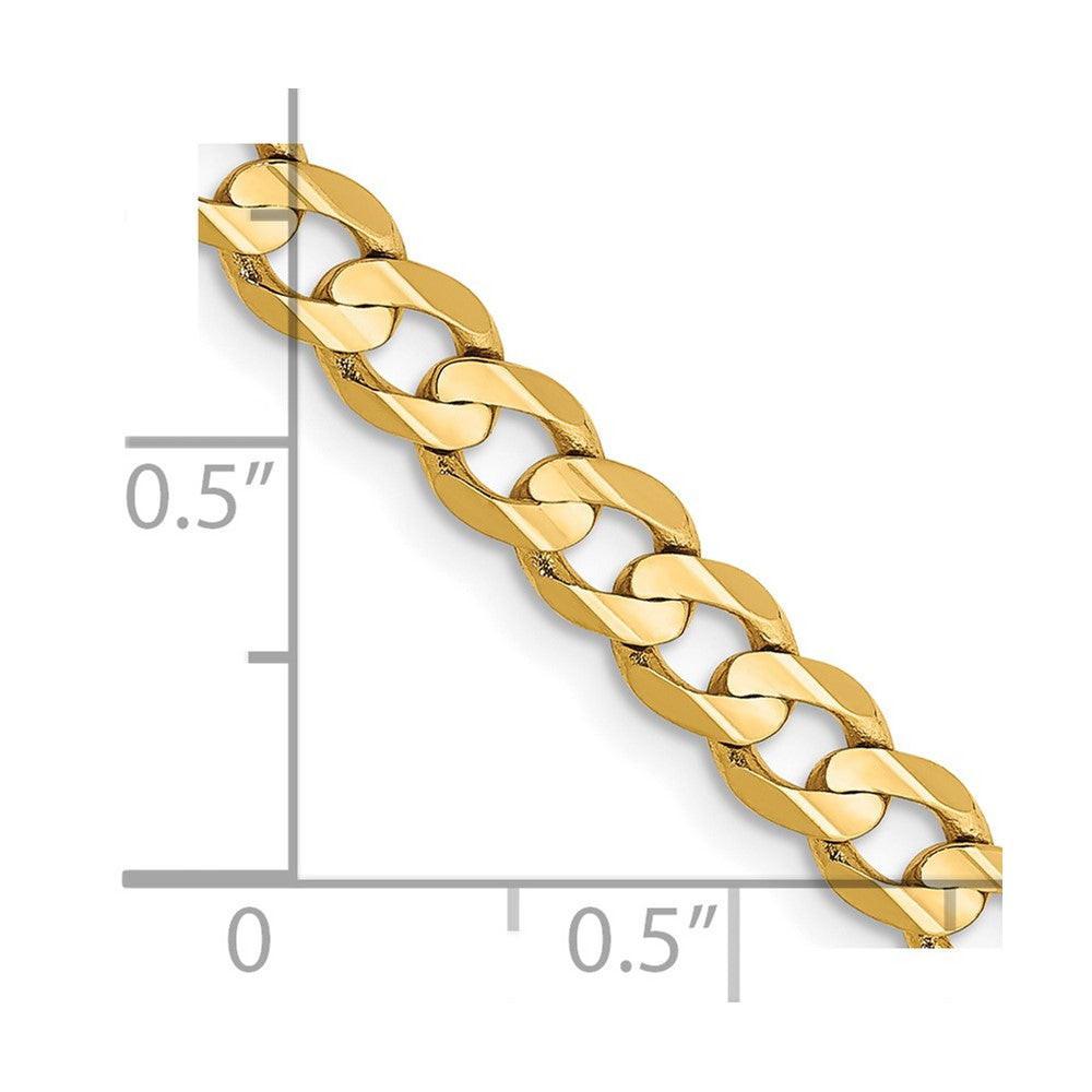 FJC Finejewelers 14 kt Yellow Gold Open Concave Curb Chain 28 Inches x 4.5 mm