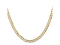 FJC Finejewelers 14 kt Yellow Gold Open Concave Curb Chain 28 Inches x 4.5 mm