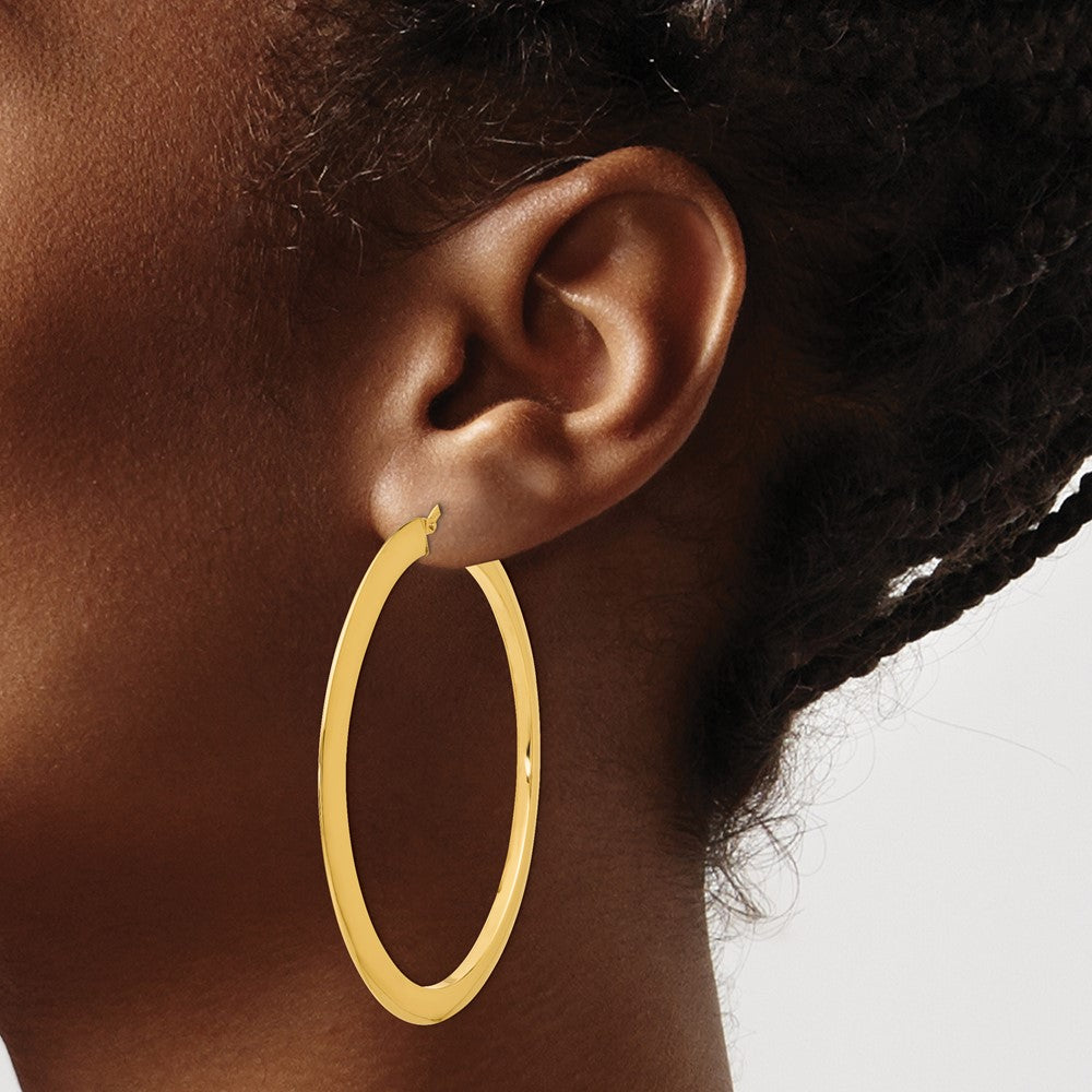 FJC Finejewelers 14 kt Yellow Gold Polished Hoop Earrings 55 mm x 53 mm