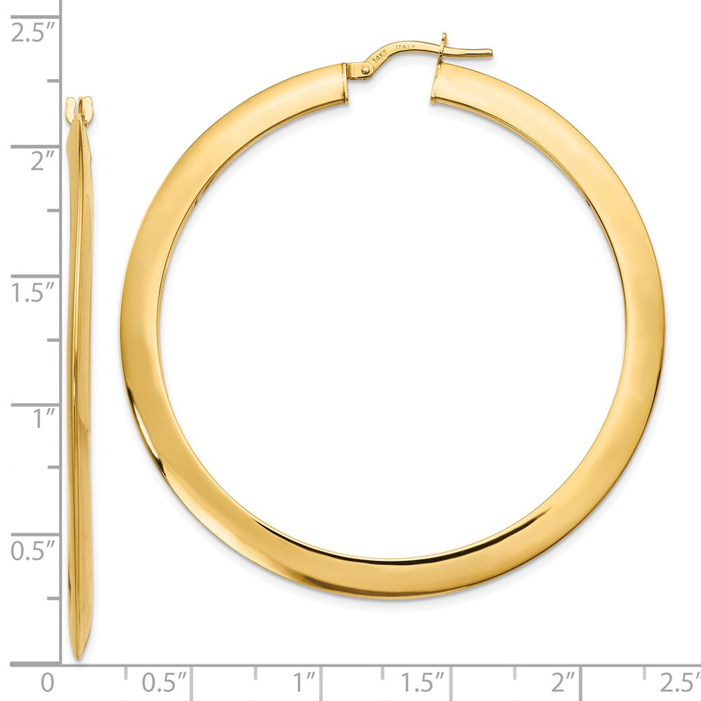 FJC Finejewelers 14 kt Yellow Gold Polished Hoop Earrings 55 mm x 53 mm