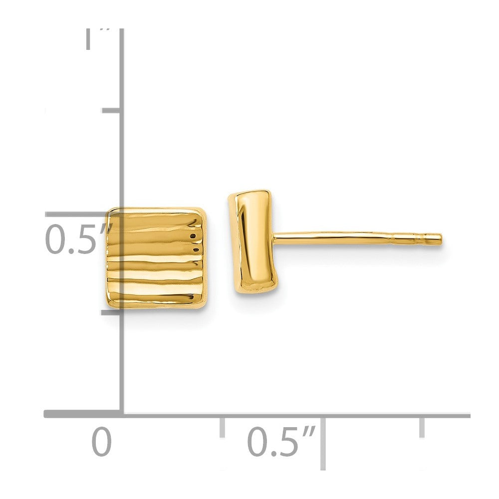 FJC Finejewelers 14 kt Yellow Gold Button Post Earrings 7 mm x 6 mm