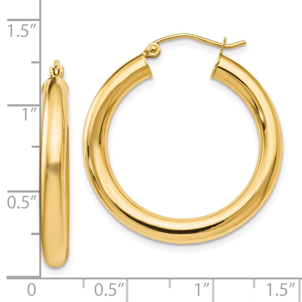 FJC Finejewelers 14 kt Yellow Gold Polished Lightweight Hoop Earrings 31 mm x 29 mm