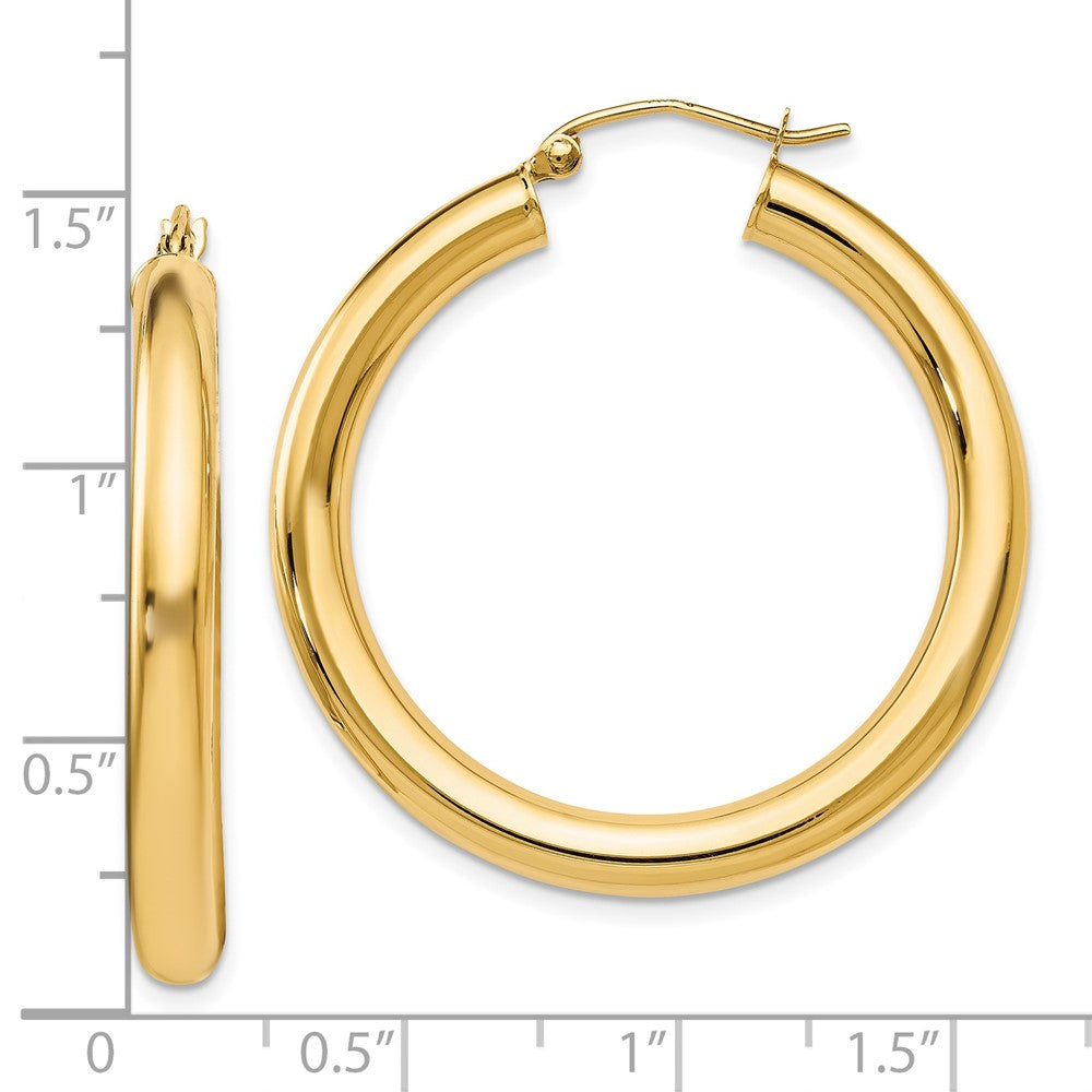FJC Finejewelers 14 kt Yellow Gold Polished Lightweight Hoop Earrings 37 mm x 35 mm