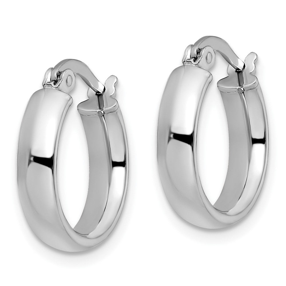FJC Finejewelers 14 kt White Gold Hoops Polished Hoop Earrings 17 mm x 16 mm