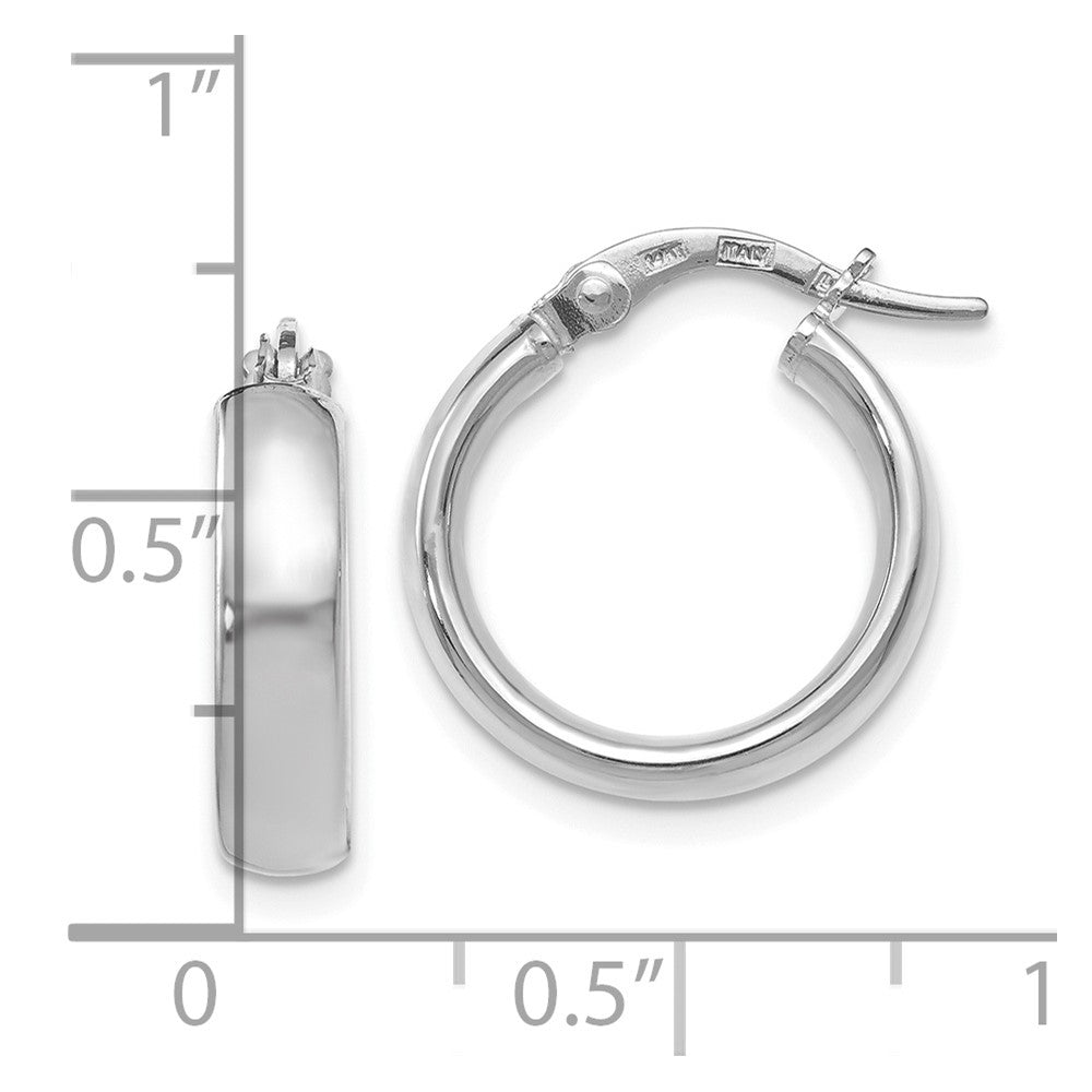 FJC Finejewelers 14 kt White Gold Hoops Polished Hoop Earrings 17 mm x 16 mm