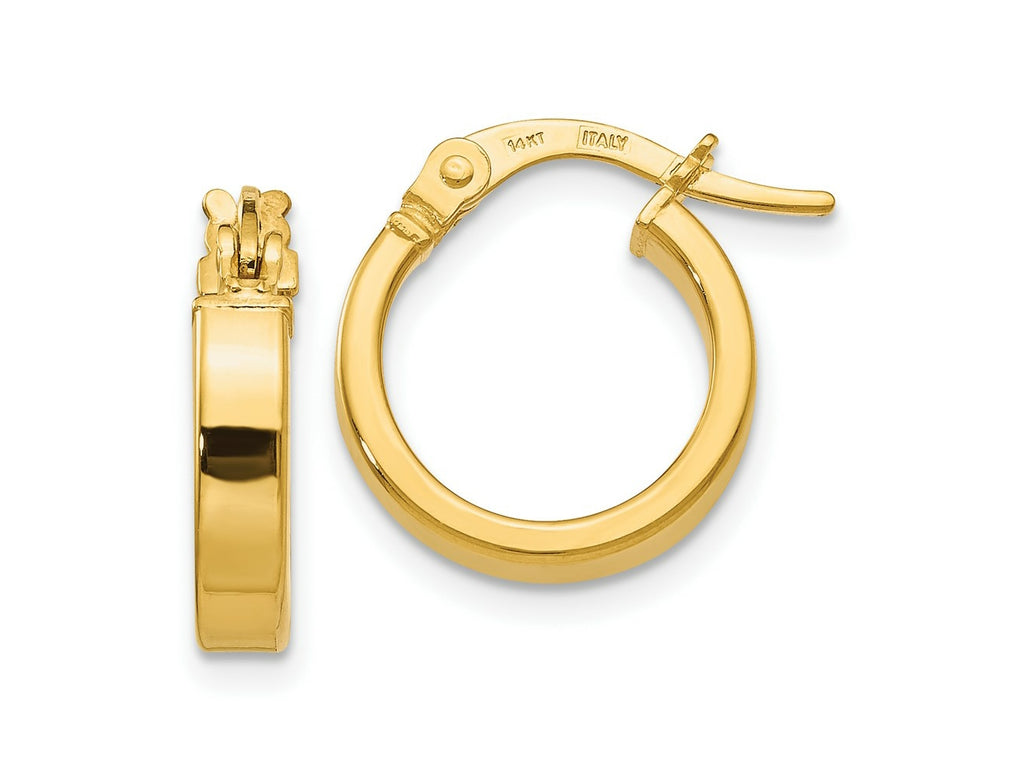 FJC Finejewelers 14 kt Yellow Gold Hoop Polished Earrings 15 mm x 13 mm