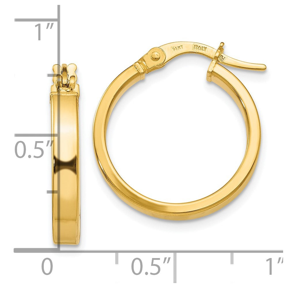 FJC Finejewelers 14 kt Yellow Gold Hoop Polished Earrings 19 mm x 18 mm