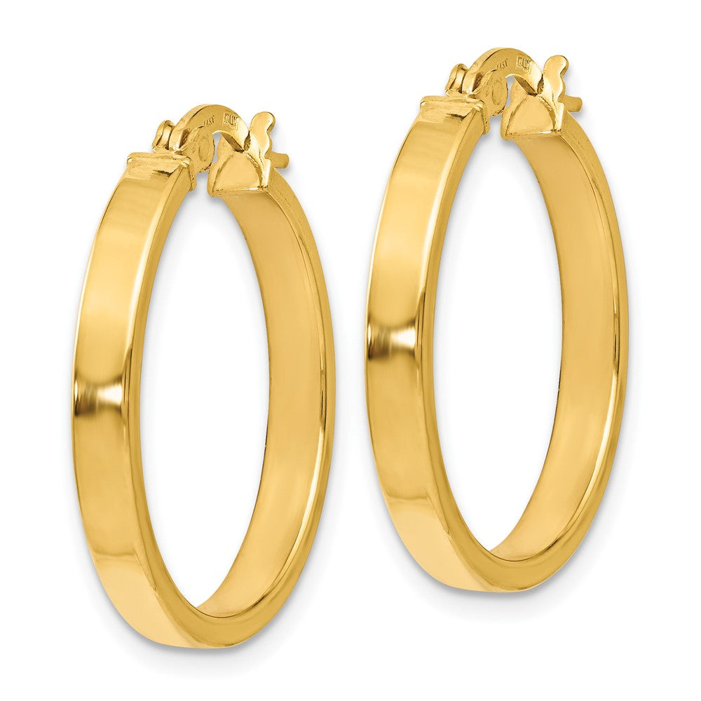 FJC Finejewelers 14 kt Yellow Gold Hoop Polished Earrings 24 mm x 23 mm