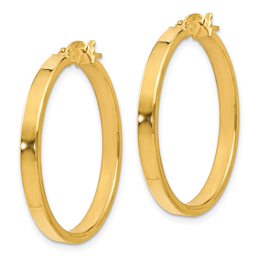 FJC Finejewelers 14 kt Yellow Gold Hoop Polished Earrings 30 mm x 29 mm