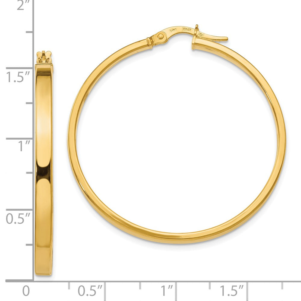 FJC Finejewelers 14 kt Yellow Gold Hoop Polished Earrings 39 mm x 38 mm