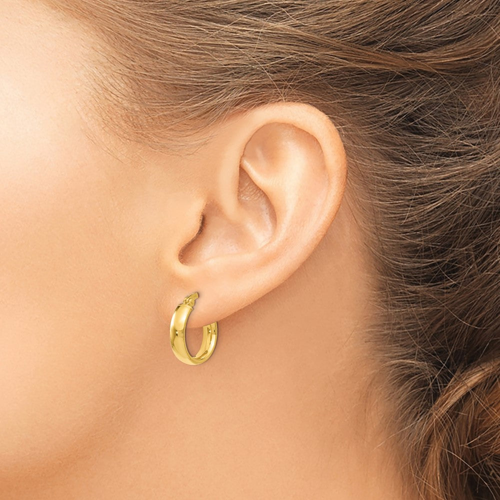 FJC Finejewelers 14 kt Yellow Gold Hoop Polished Earrings 18 mm x 16 mm
