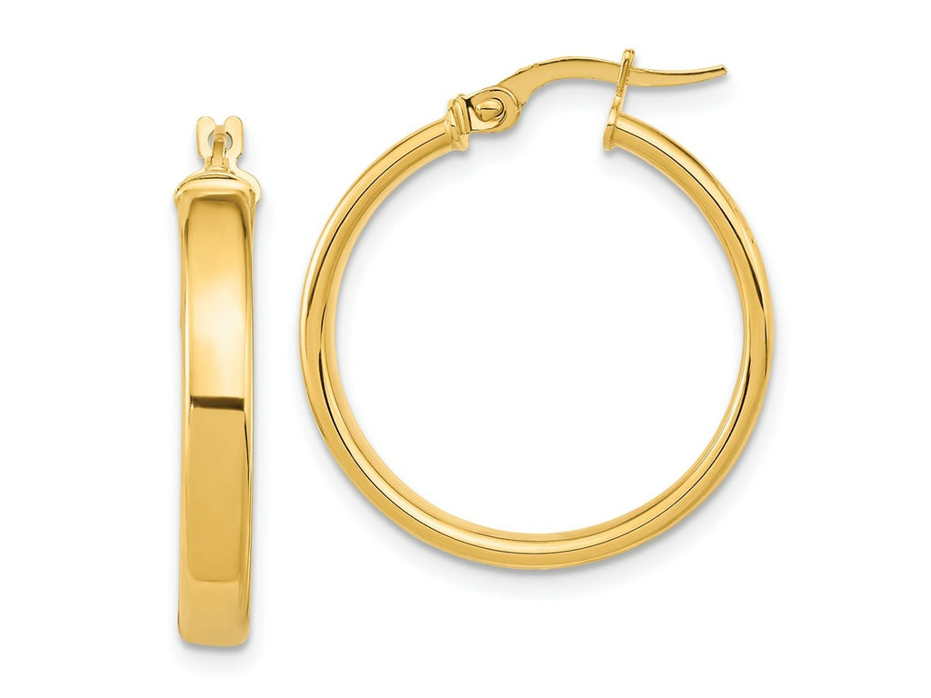 FJC Finejewelers 14 kt Yellow Gold Hoop Polished Earrings 25 mm x 24 mm