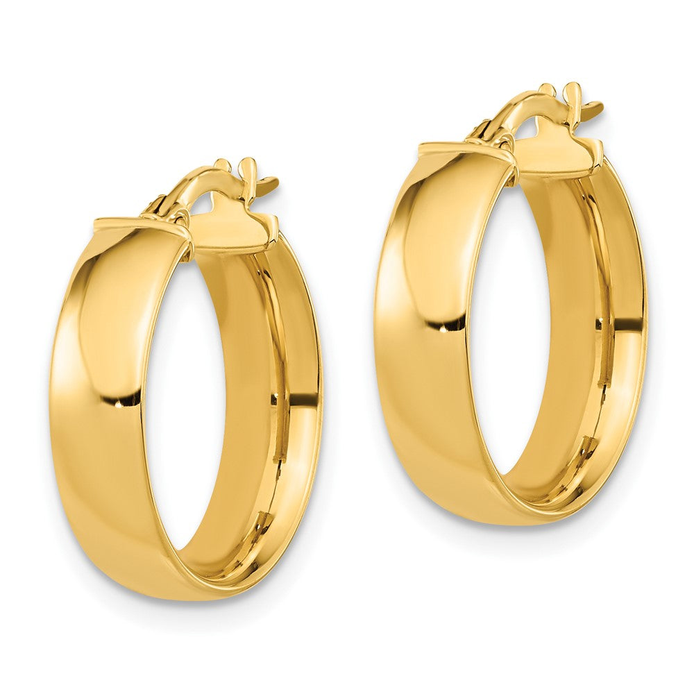 FJC Finejewelers 14 kt Yellow Gold Hoop Polished Earrings 20 mm x 18 mm