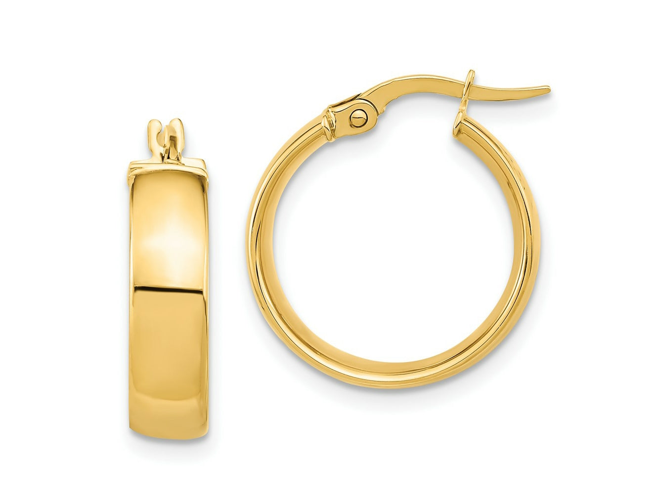 FJC Finejewelers 14 kt Yellow Gold Hoop Polished Earrings 20 mm x 18 mm