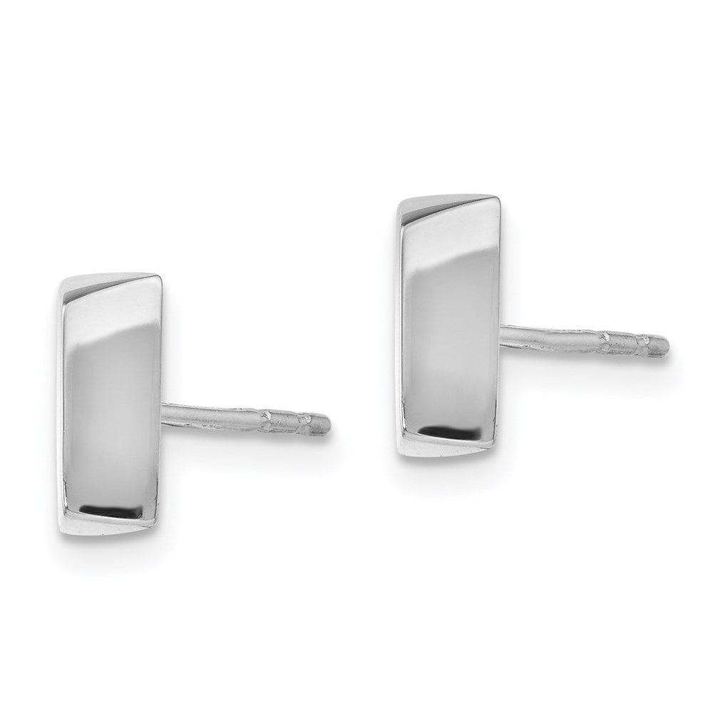 FJC Finejewelers 14 kt White Gold Button Polished Post Earrings 8 mm x 4 mm
