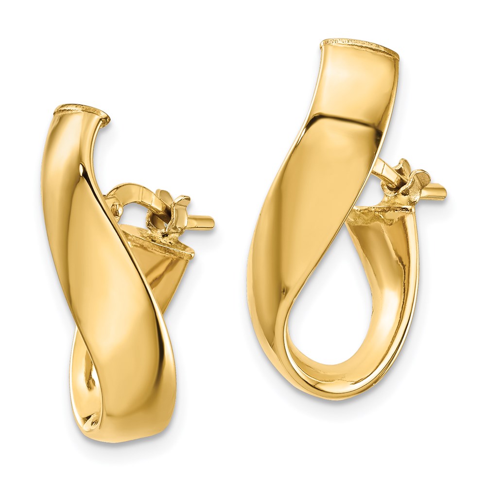 FJC Finejewelers 14 kt Yellow Gold 5mm High Polished Hoop Earrings 20 mm x 11 mm