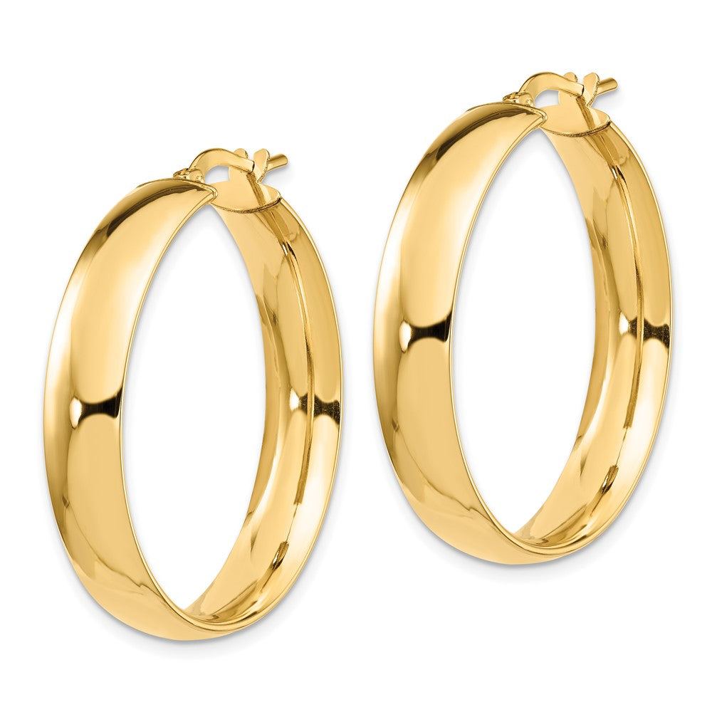 FJC Finejewelers 14 kt Yellow Gold 6mm High Polished Hoop Earrings 32 mm x 29 mm