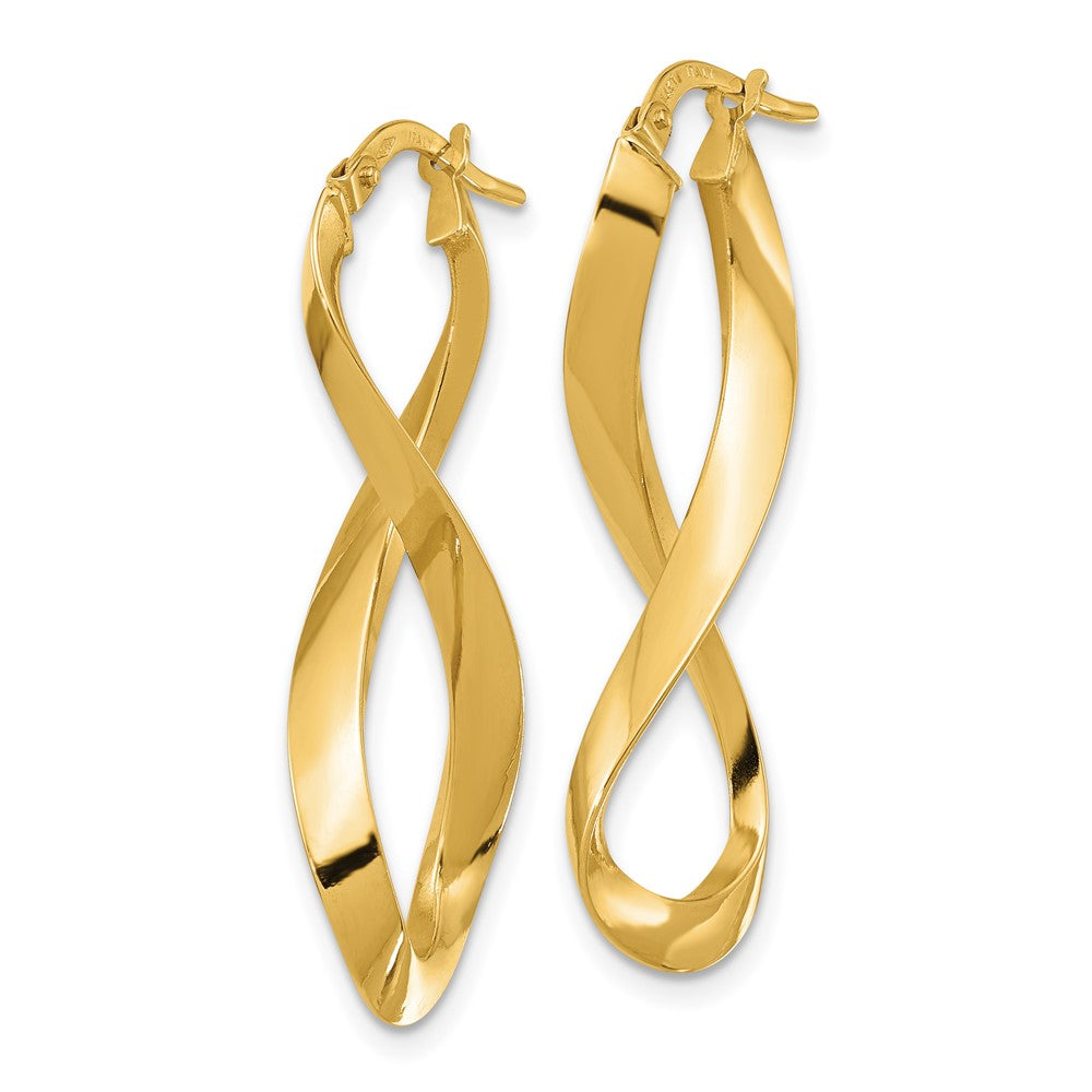 FJC Finejewelers 14 kt Yellow Gold Polished LandR Eternity Hoop Earrings 13 mm x 13 mm