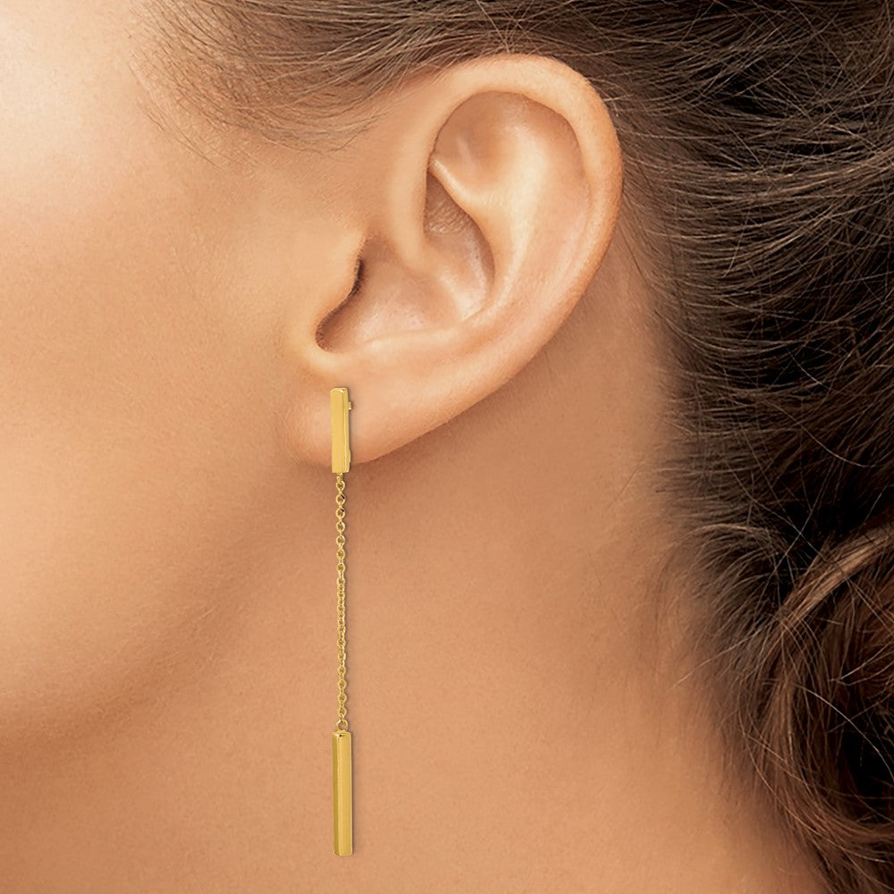 FJC Finejewelers 14 kt Yellow Gold Polished Post Dangle Earrings