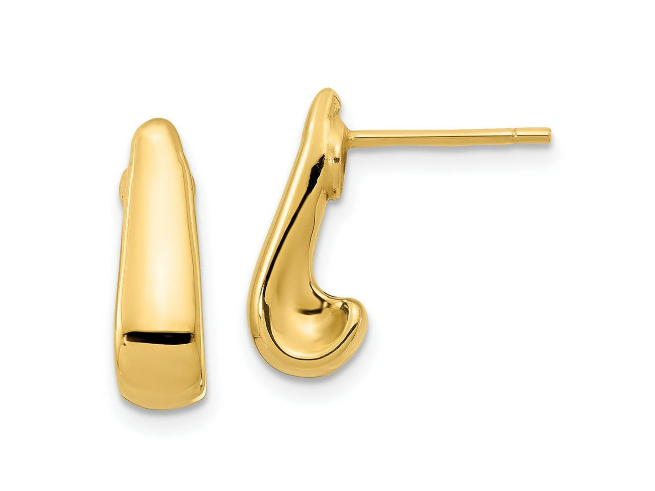 FJC Finejewelers 14 kt Yellow Gold Button Polished Post Earrings