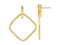 FJC Finejewelers 14 kt Yellow Gold Polished Square Post Dangle Earrings 39 mm x 31 mm
