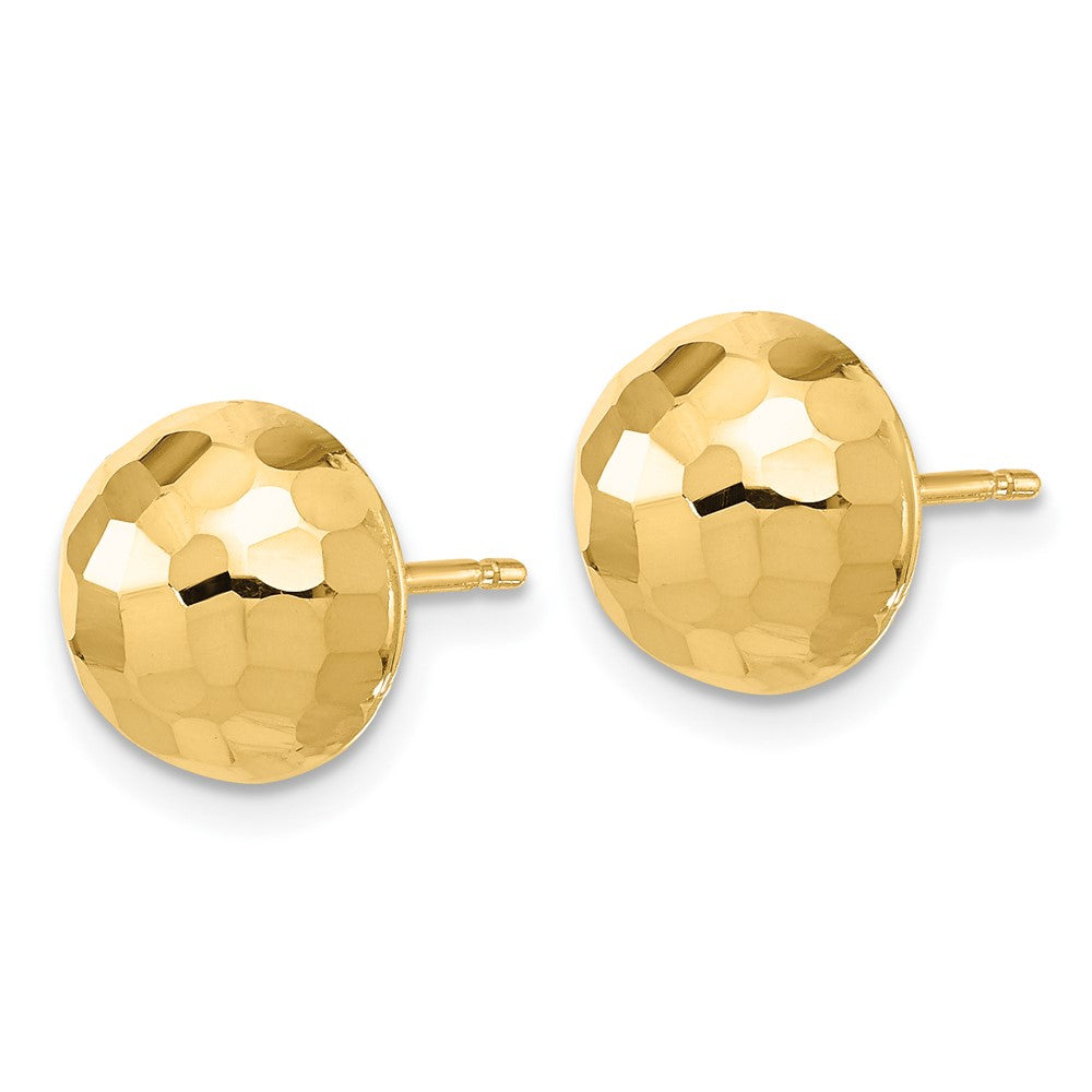 FJC Finejewelers 14 kt Yellow Gold Polished Bright Cut 10mm Button Post Earrings 9 mm x 9 mm