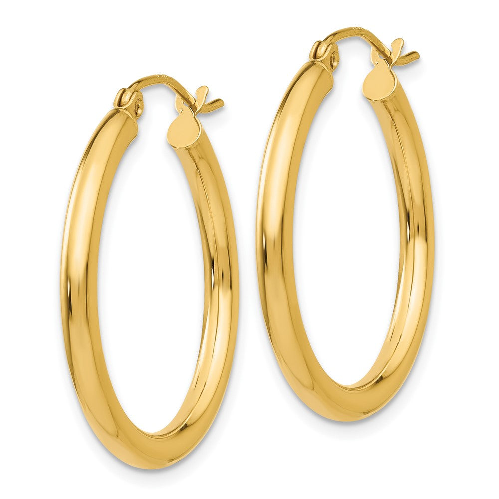 FJC Finejewelers 14 kt Yellow Gold Polished 2.5mm Lightweight Tube Hoop Earrings