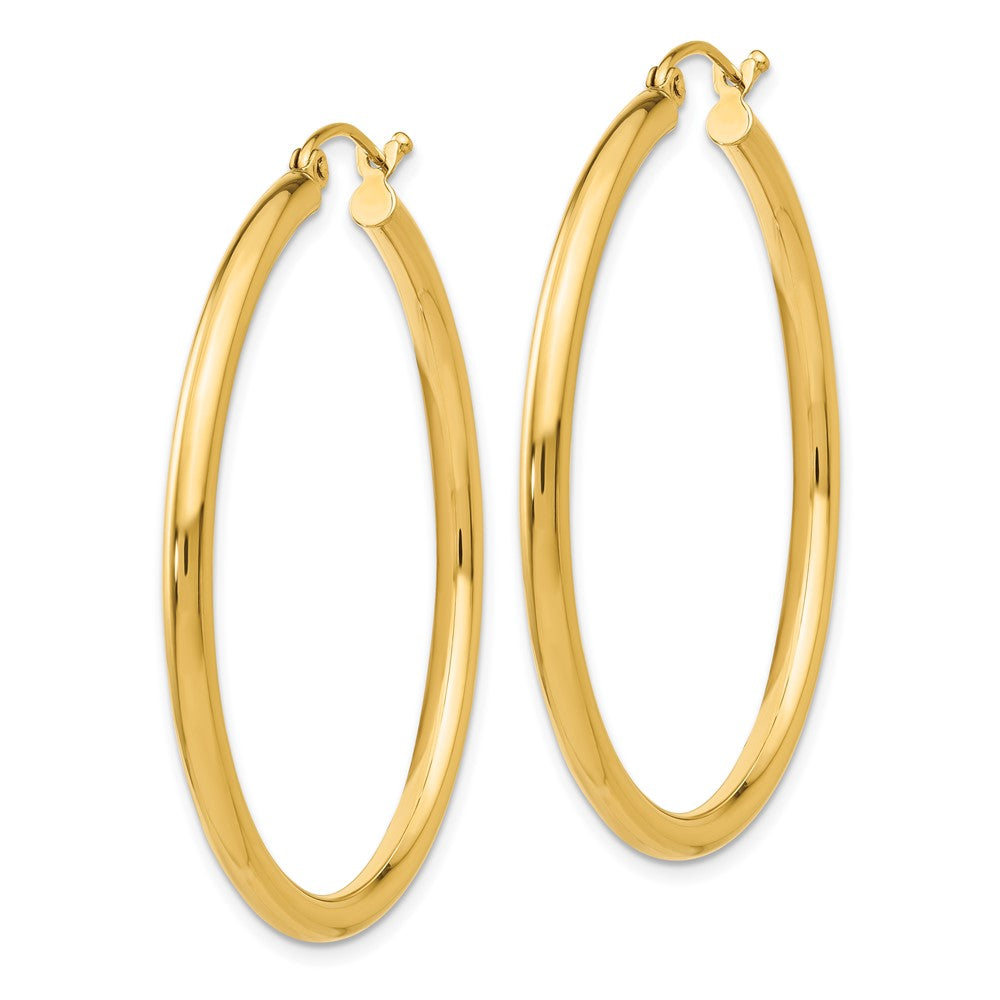 FJC Finejewelers 14 kt Yellow Gold Polished 2.5mm Lightweight Tube Hoop Earrings