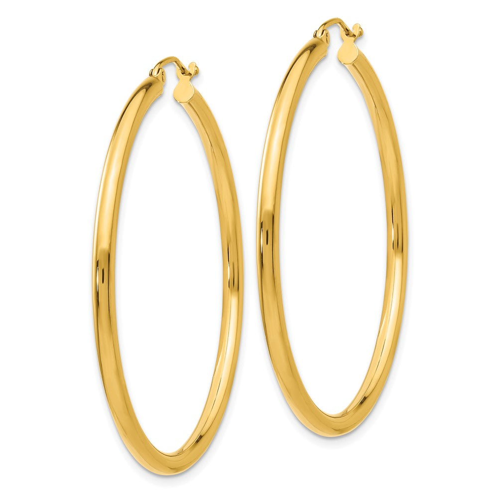 FJC Finejewelers 14 kt Yellow Gold Polished 2.5mm Lightweight Tube Hoop Earrings
