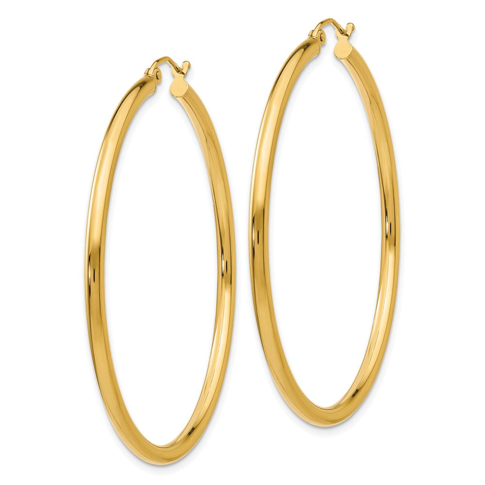 FJC Finejewelers 14 kt Yellow Gold Polished 2.5mm Lightweight Tube Hoop Earrings