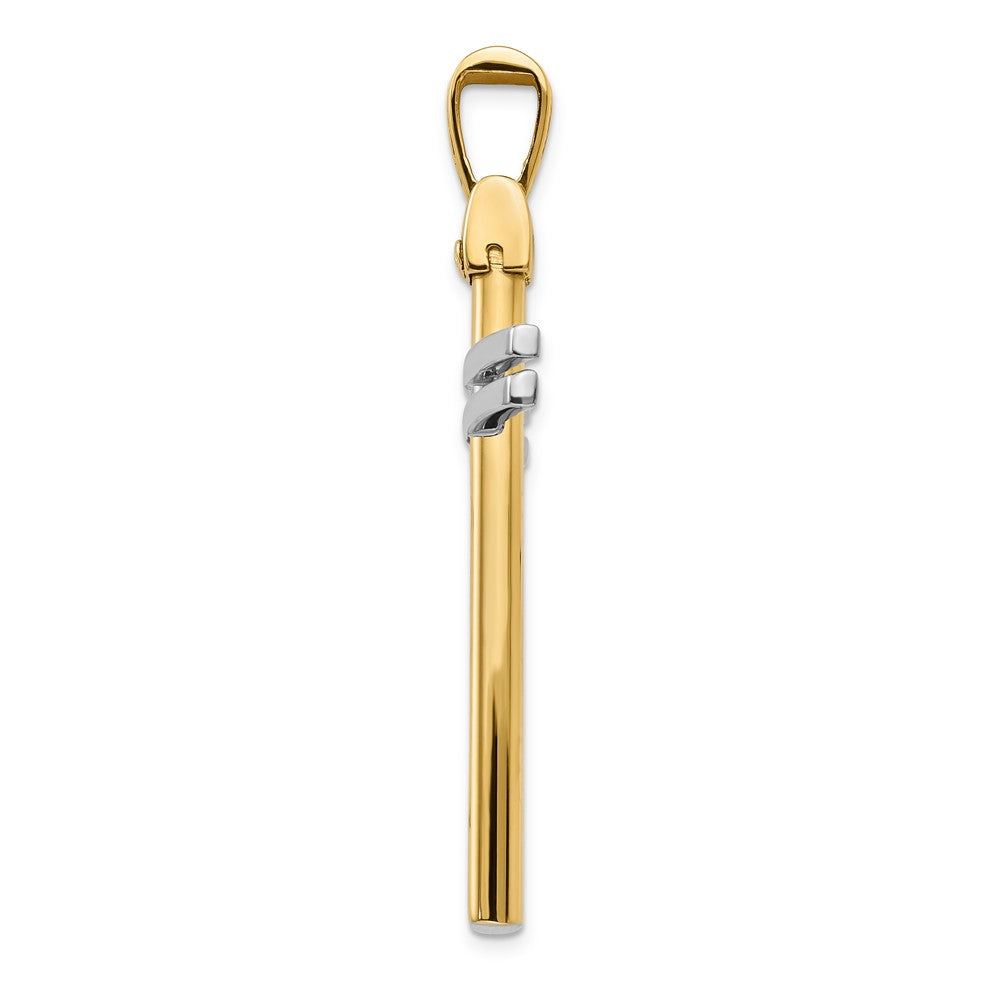 FJC Finejewelers 14 kt Yellow Gold Fancy Polished Cross Charm 50 x 28 mm