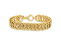 FJC Finejewelers 14 kt Yellow Gold Link Polished Bright Cut Reversible Bracelet 7.5 Inches x 10.67 mm