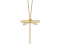 FJC Finejewelers 14 kt Yellow Gold Pendant Polished Dragonfly with 2 in ext. Necklace 16 Inches x 0 mm