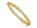 FJC Finejewelers 14 kt Yellow Gold Polished Twisted Hinged Bangle 7.94 mm