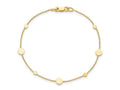FJC Finejewelers 14 kt Yellow Gold Fancy Polished Disc Bracelet 7.5 Inches