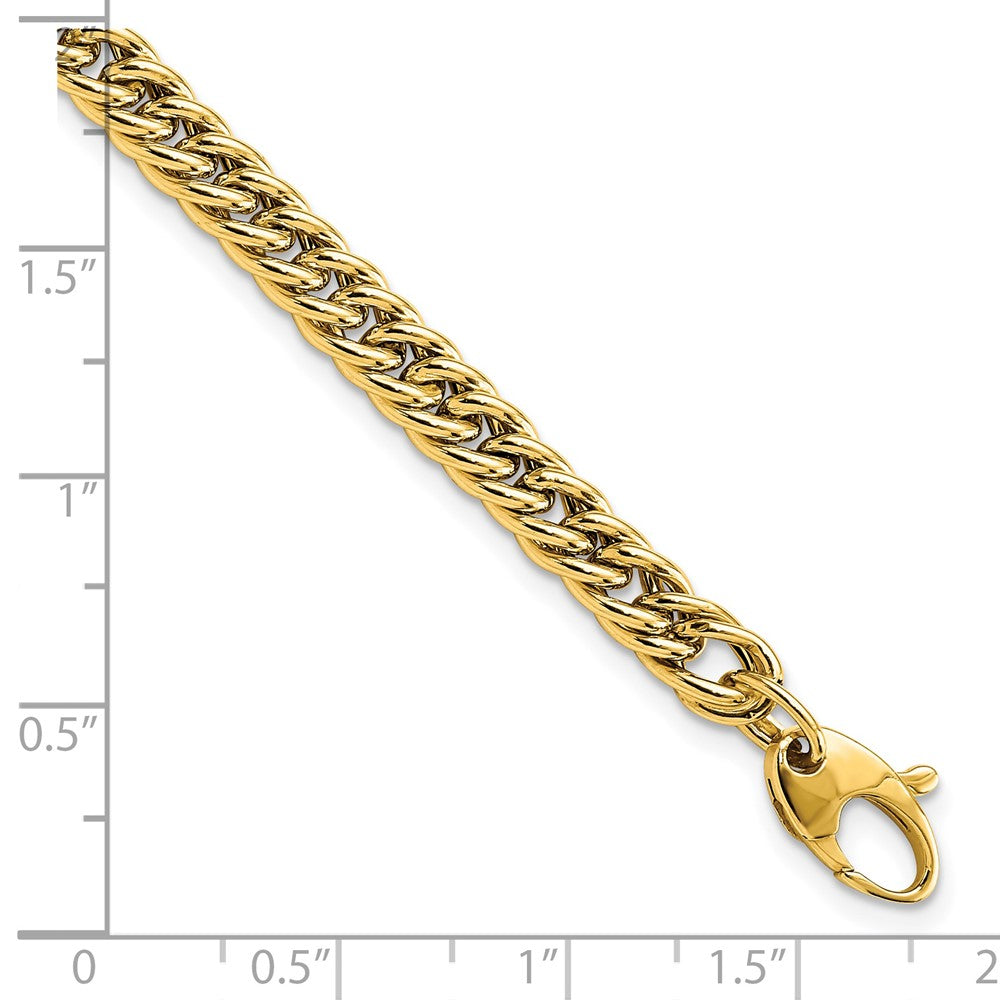 FJC Finejewelers 14 kt Yellow Gold Polished Curb Link Bracelet 7.75 Inches x 5.25 mm